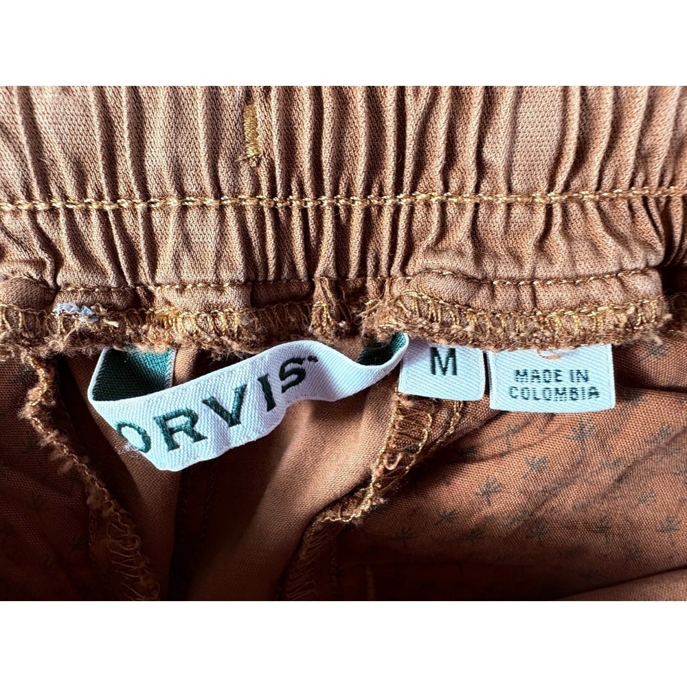 Orvis Jogger Pants Women Medium Brown Relaxed Fit Straight Leg Drawstring Casual - Picture 4 of 7